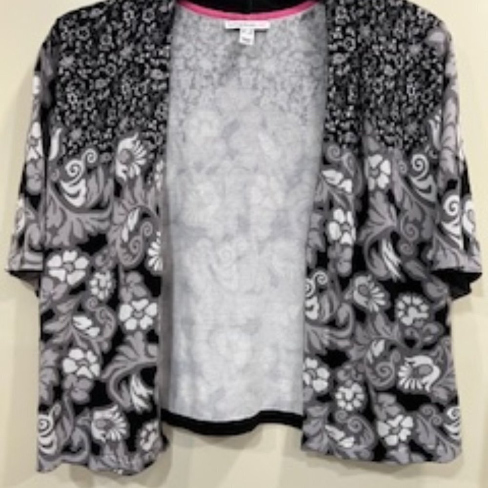 Isaac Mizrahi Live Short Open Front Cardigan 1X
